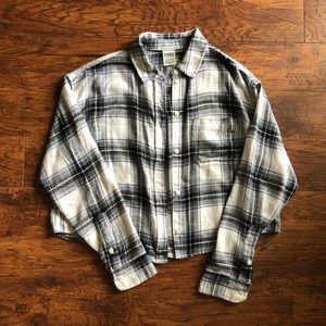 Victoria’s Secret Flannel Button Down Crop